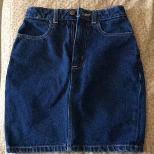 AA mini denim pencil skirt